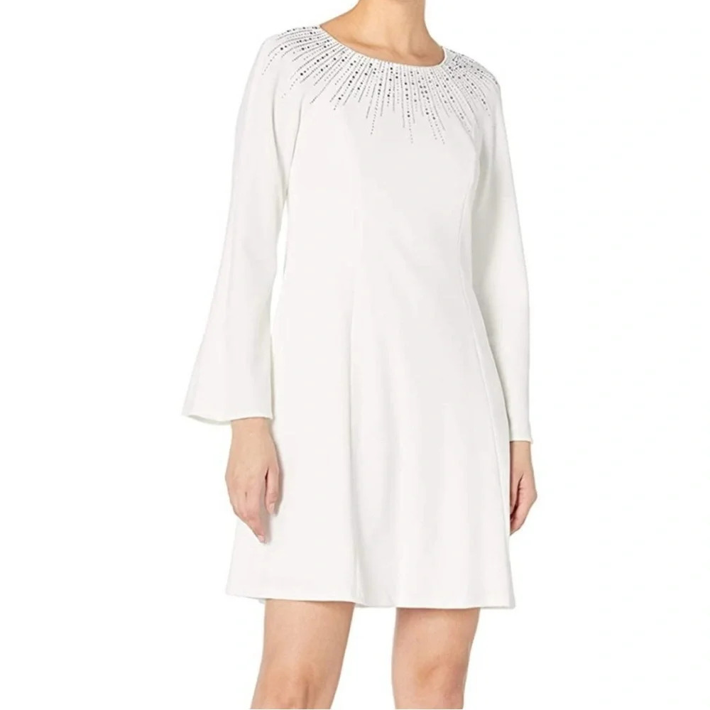 Calvin Klein Wide Sleeve Size 12 NWT Embellished neckline